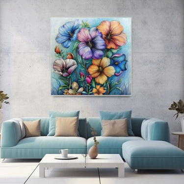 Flower Canvas Drawing